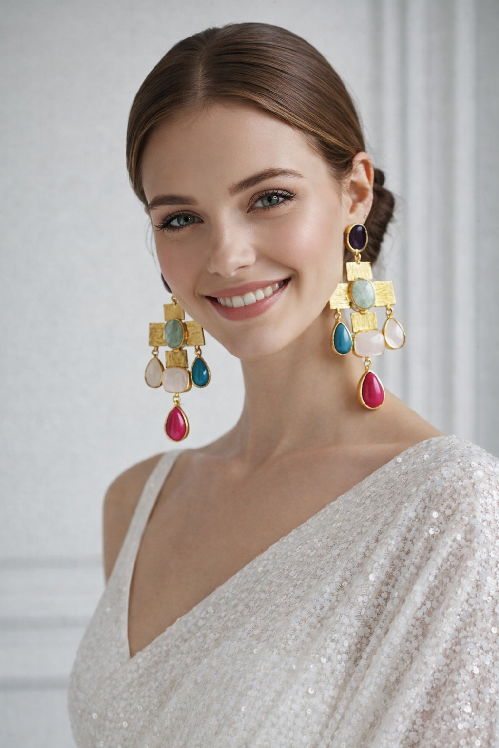 Multi colour earrings