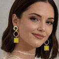 neon green earring