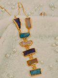 Druzy long neckless set