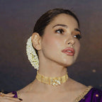 18 Kt Gold Plated flower necklace choker - Perfect for your Festival Look