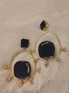 18 Kt Gold Plated blue rodie earring Semi Precious stone