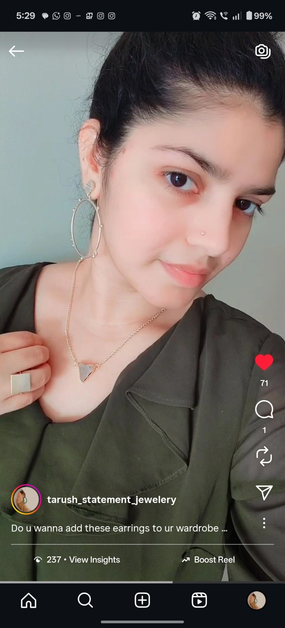 18 Kt Gold Plated Round gold earring - Perfect for Your Everyday Look