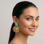 Pink and Turquoise earring
