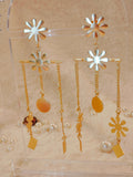 flower tassdel dangler earring