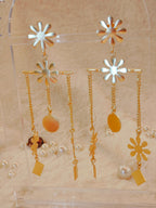 flower tassdel dangler earring