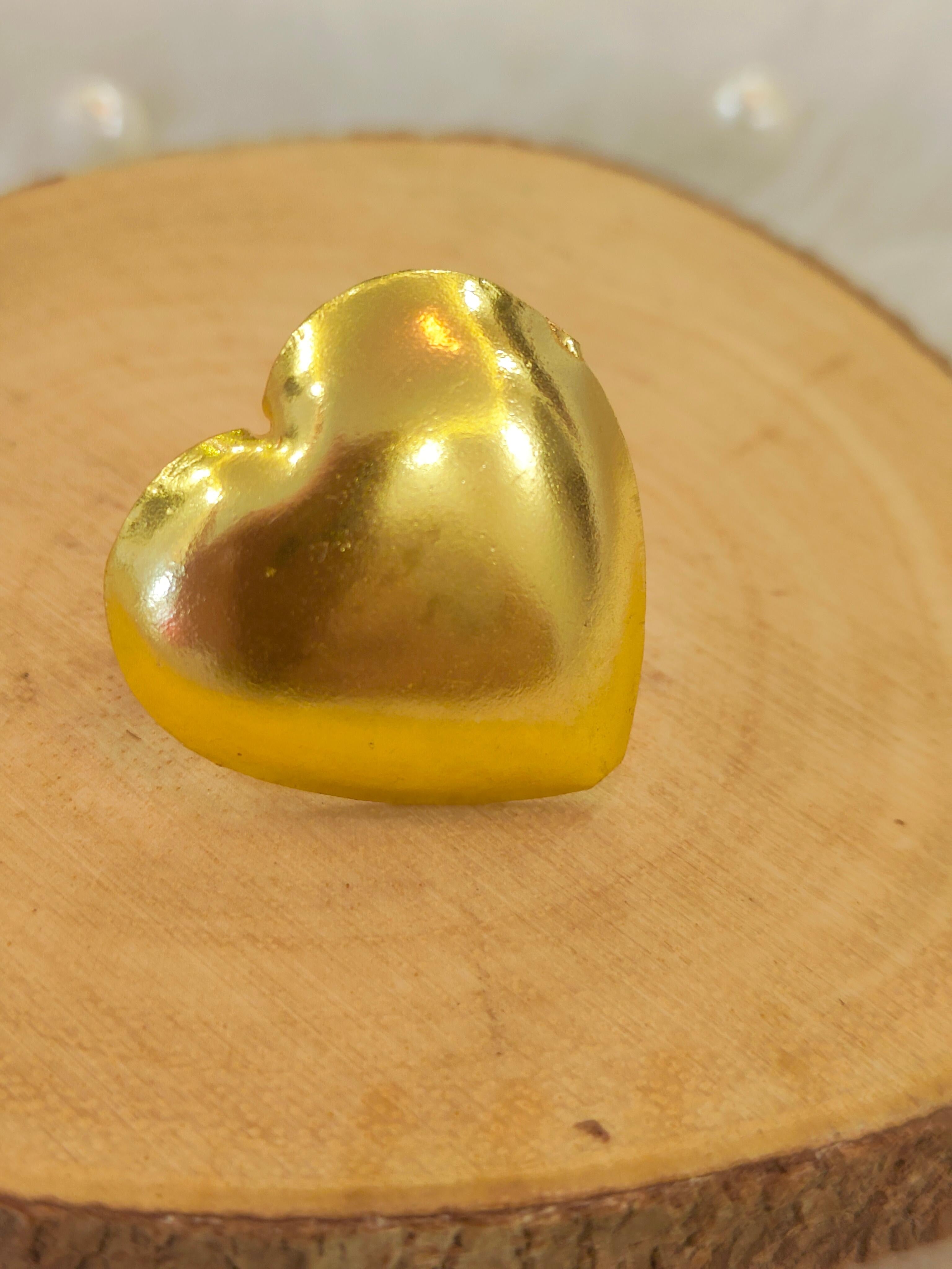 18 Kt Gold Plated Heart ring Semi Precious stone