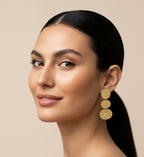 gold three layer dangler