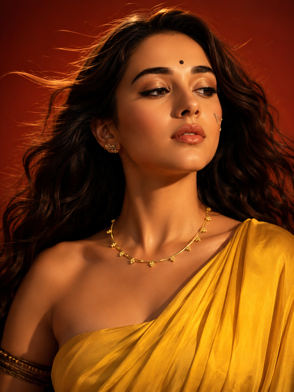 Elegant Beaded Hasli made of Brass - 18 Kt Gold Plated Minimalist Beaded Hasli Necklace for Women