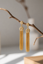 18 Kt Gold Plated Gold dangler earring