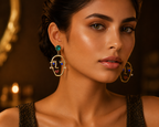 Abstract Face Drop Earrings | Stainless Steel Anti Tarnish Statement Earrings