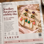 Mosaic Bloom Earrings - 18 Kt Gold Pated - Decorated with Precious stones and Kundans for that royal and elegant look - Perfect for all occasions