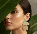 18 kt Gold Plated - Golden Three Layer Dangler Earrings - Slay In Your Parties