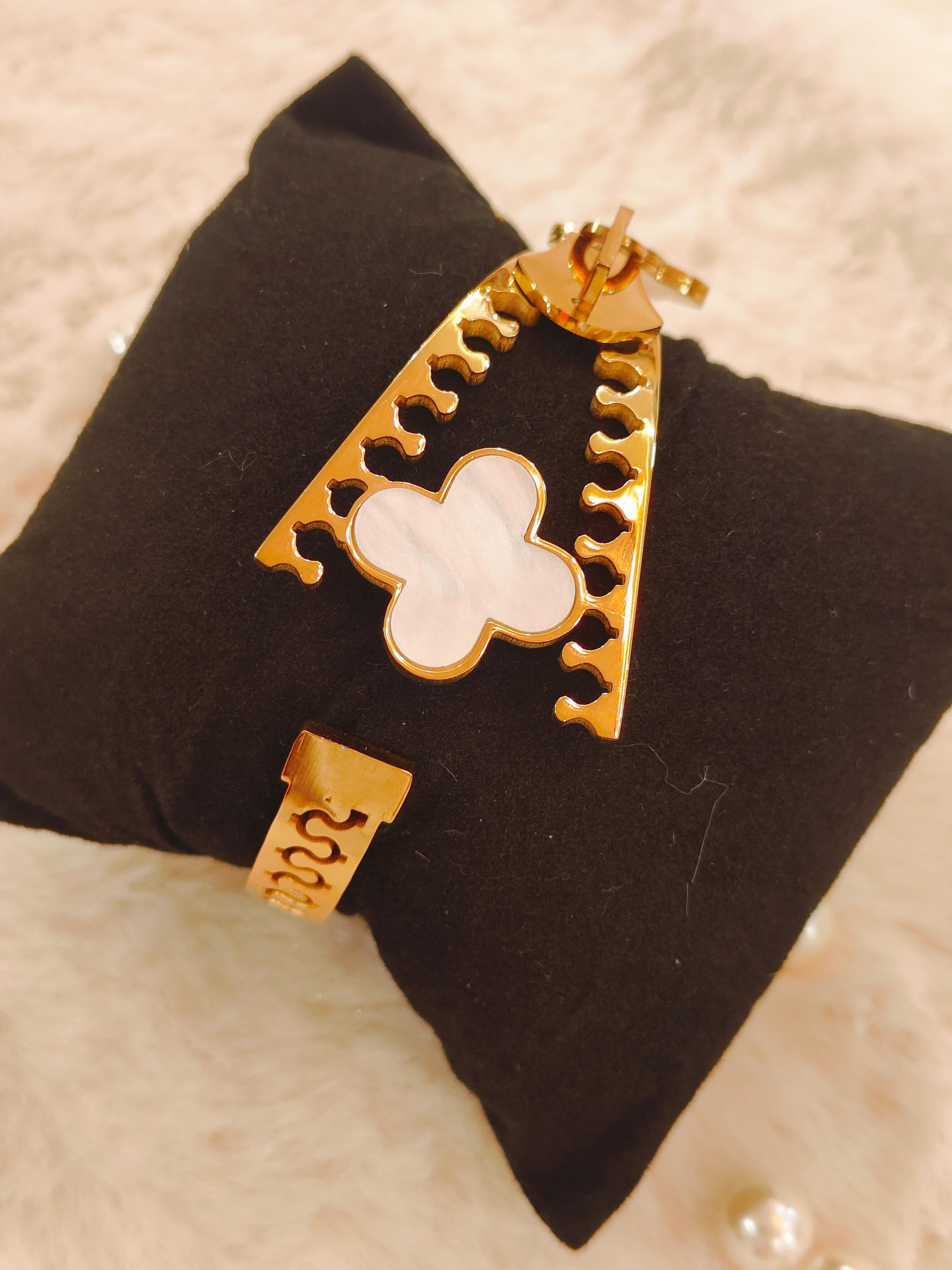 18 Kt Gold Plated Kada Semi Precious stone