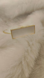 18 Kt Gold Plated - Bangle That Make You Feel luxurious - White kada Semi Precious stone