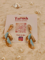 Sky Blue eanamel earring