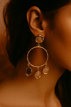 Druzy stone danglers
