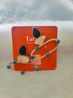 18 Kt Gold Plated druzy stone,Turquoise stone earring, A Semi Precious stone