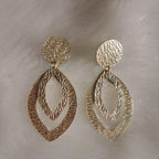 18 Kt Gold Plated Gold dangler earring - Perfect FOr Your Office Wea Semi Precious stone
