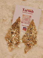 18 Kt Gold Plated Gold dangler earring Gold Semi Precious stone