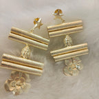 18 Kt Gold Plated Buddha earring for My Bold Mowen Semi Precious stone