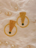 Green Round earring