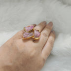 Druzy stone earring Pink