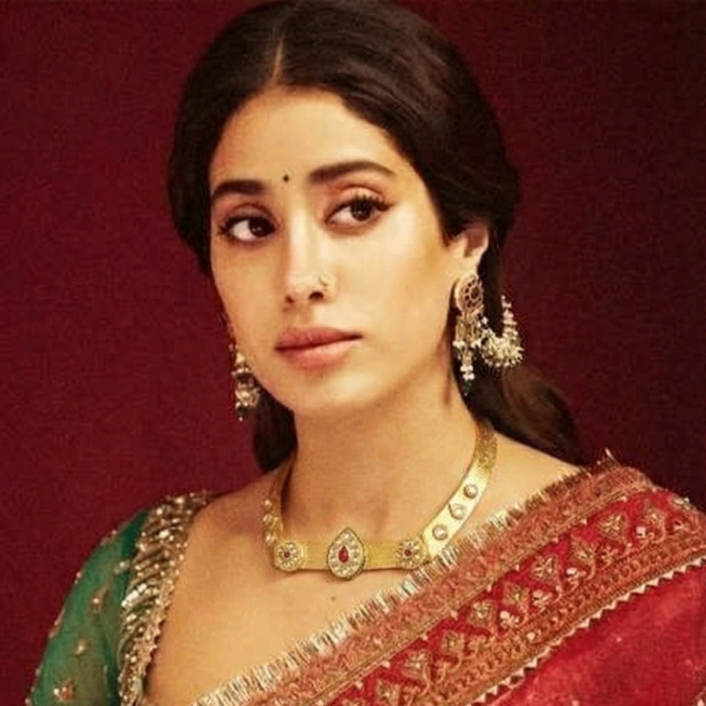 18 Kt Gold Plated Square hasli Semi Precious stone