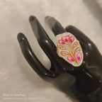 Ranjor ring Tanjor ring , White , Pink