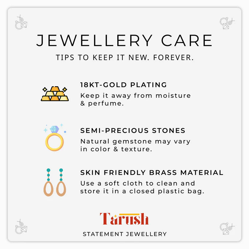 Bold Semi precious stone ring - 18 Kt Gold Plated Sunburst Statement Ring with Chocolate Brown Stone for Women