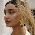 X blue torquoies earring