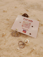 18 Kt Gold Plated Pearl small zircon earring Semi Precious stone