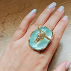 Bull Head Statement Ring | Stainless Steel Anti Tarnish Adjustable Ring