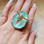 Bull Head Statement Ring | Stainless Steel Anti Tarnish Adjustable Ring