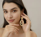 gold dangler earring Gold A