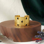 18 Kt Gold Plated Bangle with stones Semi Precious stone