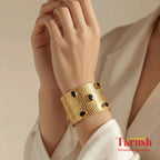 18 Kt Gold Plated Bangle with stones Semi Precious stone