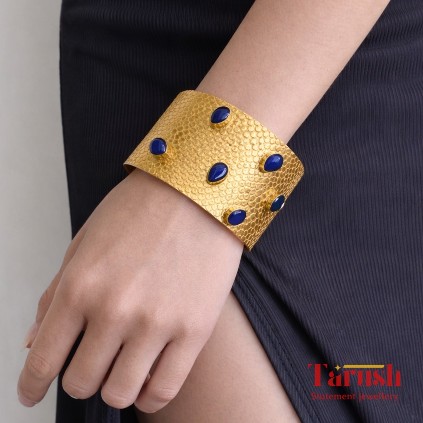 18 Kt Gold Plated Bangle with stones Semi Precious stone