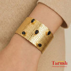 18 Kt Gold Plated Bangle with stones Semi Precious stone