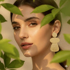 golden three layer earring