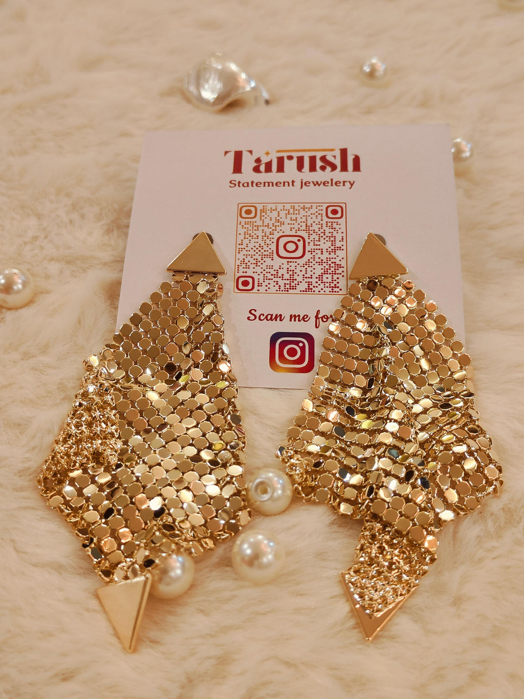 18 Kt Gold Plated Gold dangler earring Gold Semi Precious stone
