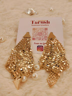 18 Kt Gold Plated Gold dangler earring Gold Semi Precious stone