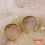 18 Kt Gold Plated bull earrings Semi Precious stone