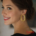 18 Kt Gold Plated Gold earring stud Semi Precious stone