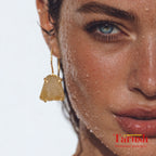 18 Kt Gold Plated Gold Stone earring Semi Precious stone