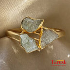 18 Kt Gold Plated Druzy stone earring Grey Semi Precious stone