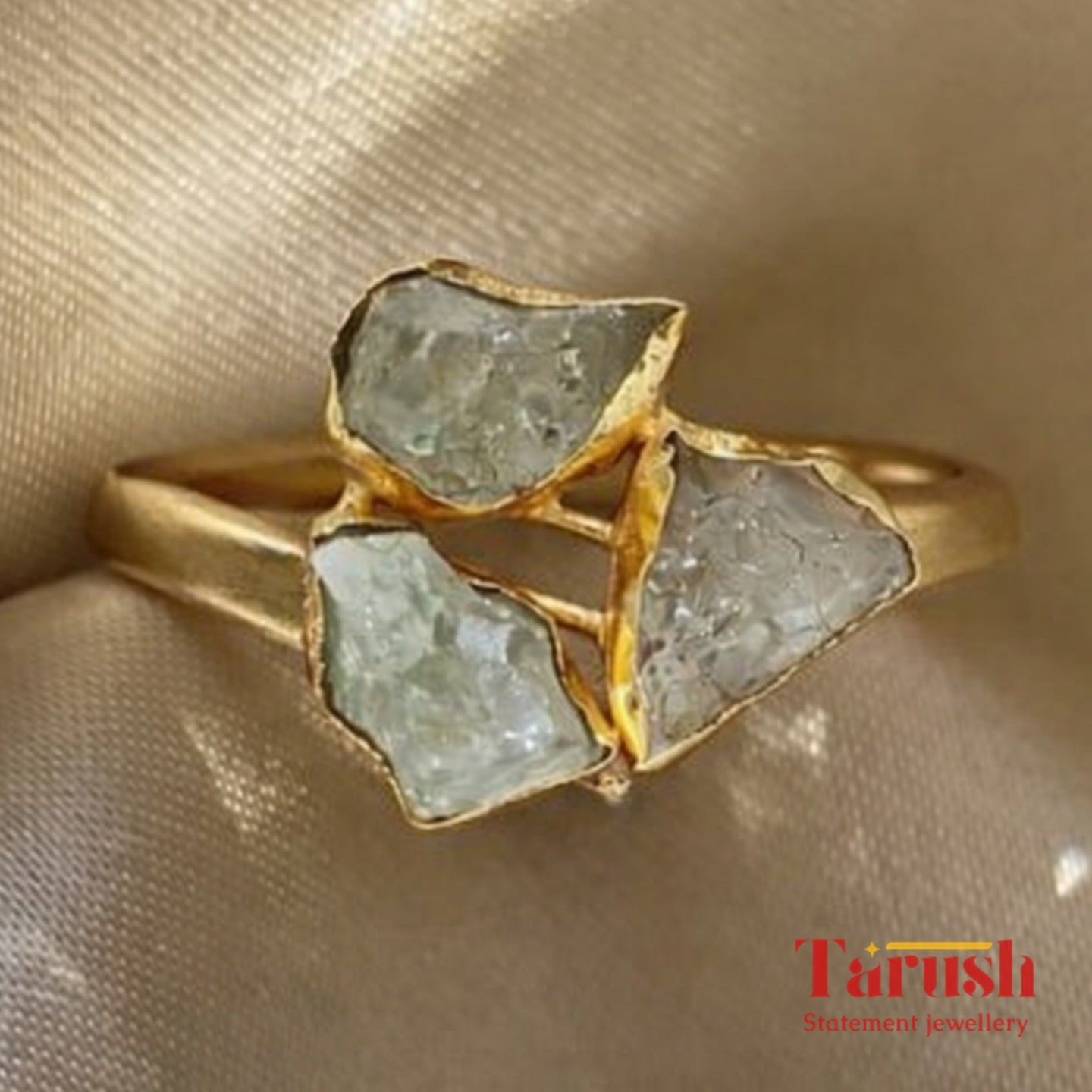 18 Kt Gold Plated Druzy stone earring Grey Semi Precious stone