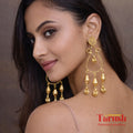 18 Kt Gold Plated - Gold beads jhumka - Look Fabulous On Every Festival