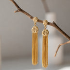 18 Kt Gold Plated Gold dangler earring