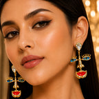 Abstract Face Statement Earrings | Stainless Steel Anti Tarnish Artistic Earrings for Women