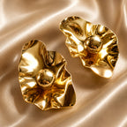 Abstract Gold Statement Earrings | Stainless Steel Anti Tarnish Earrings for Women